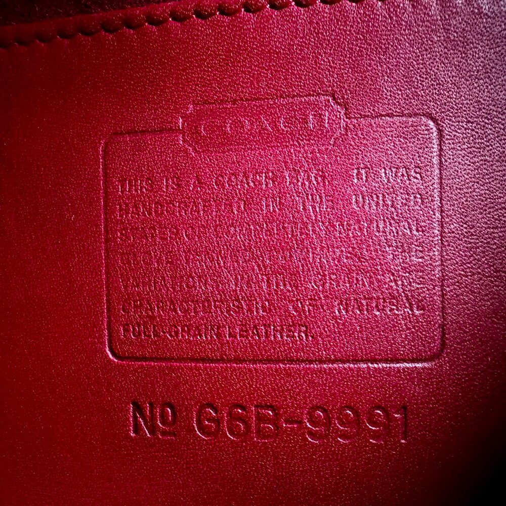 Coach Red Leather Crossbody Bag - Picture 14 of 16
